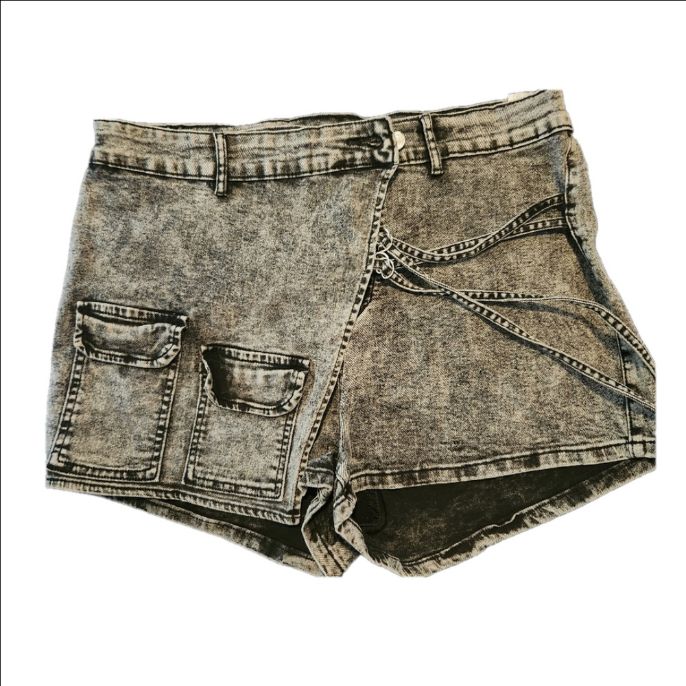 Stonewash skort